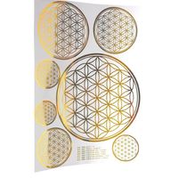 Abziehbilder A4 - Blume des Lebens - golden