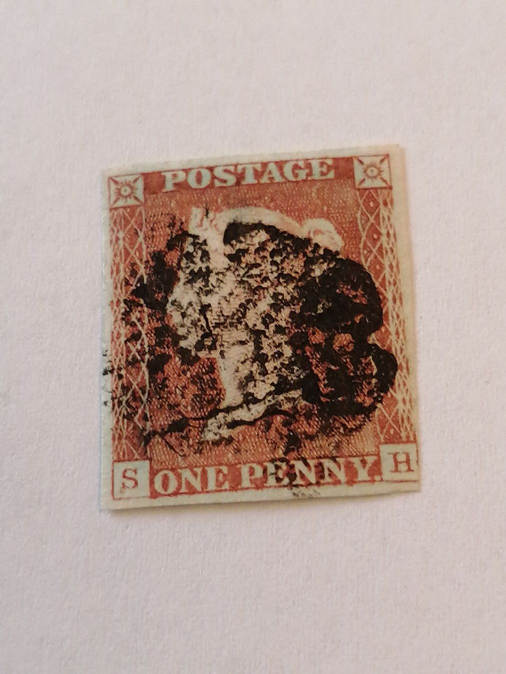 Alle Briefmarken: One Penny Red 1841, Platte 18 – Gebraucht aus Happerswil von tschergi