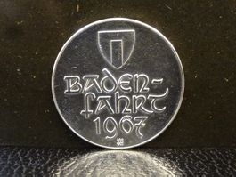 Medaille BADENFAHRT 1967 SILBER 900