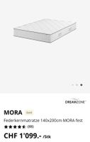 MORA gold Federkernmatratze 140x200cm MORA fest