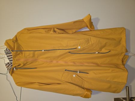 Regenjacke Gelb mit Kapuze Grösse L neu