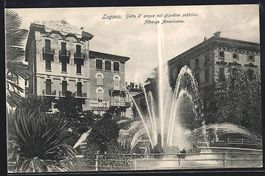 Lugano, Getto d'acqua nel giardino pubbl