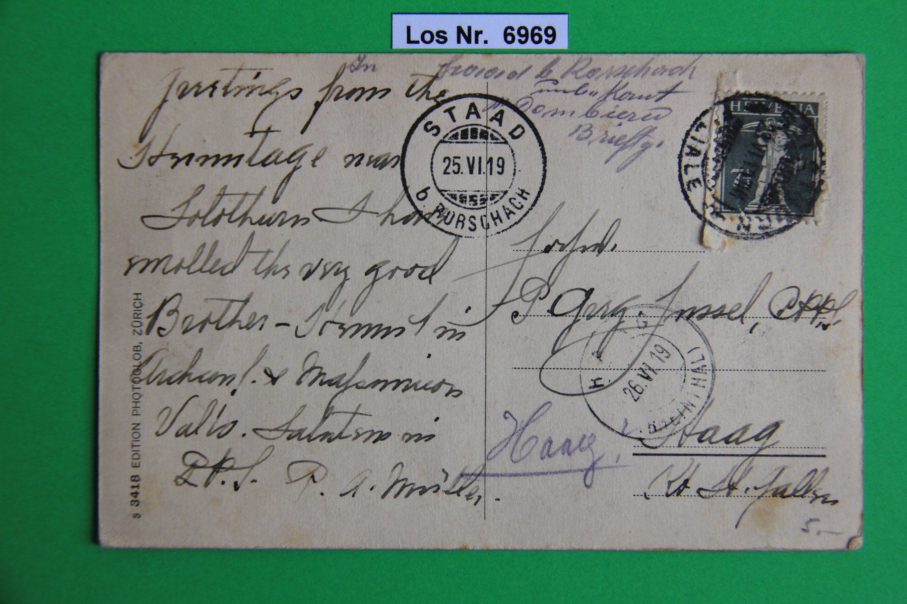 Cartoline postali: CH Ansichtskarte Solothurn-Einsiedelei 20iger Jahre Los 6969 – Usato da Volken venduto da jukon65 1