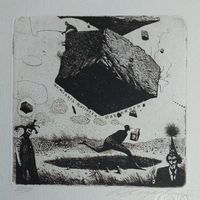 Exlibris Oleg Dergatchov - Original Radierung signiert