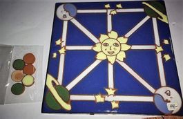 Mondspiel aus Keramik + 6 Keramik Steine