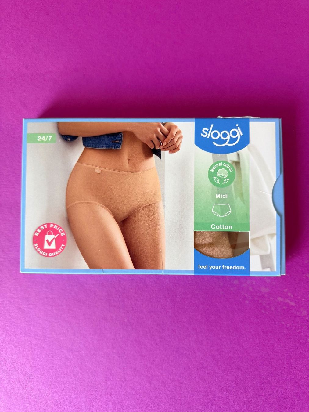 Sloggi Altra biancheria intima: SLOGGI Cotton, Slip Midi, Grösse 42, Farbe Braun – Nuovo e nell'imballaggio originale da Rudolfstetten venduto da gst_g7xl