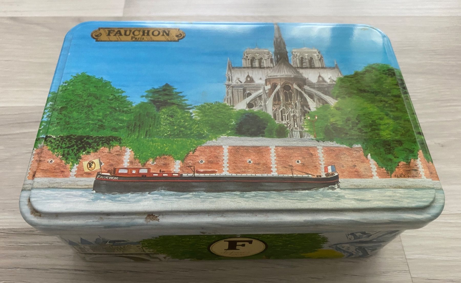 Barattoli: Vintage FAUCHON Paris Blechdose, leer – Usato da Zürich venduto da Kloeschen78