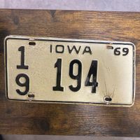 🇺🇸 1969 Vintage U.S. Autoschild - Iowa 19 194