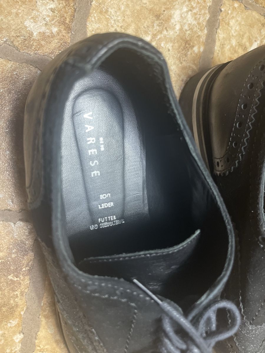 Herrenschuhe: Scarpe stringate Varese-pelle nera-tg 38.5/39 – Neu (gemäss Beschreibung) aus Gordevio von LanaZimm 6