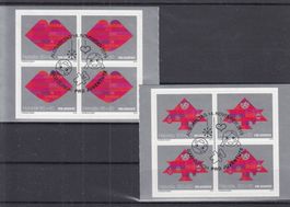 424Aa+425Aa, 425B-425B Marken aus FD-Heftchen u. Viererblock