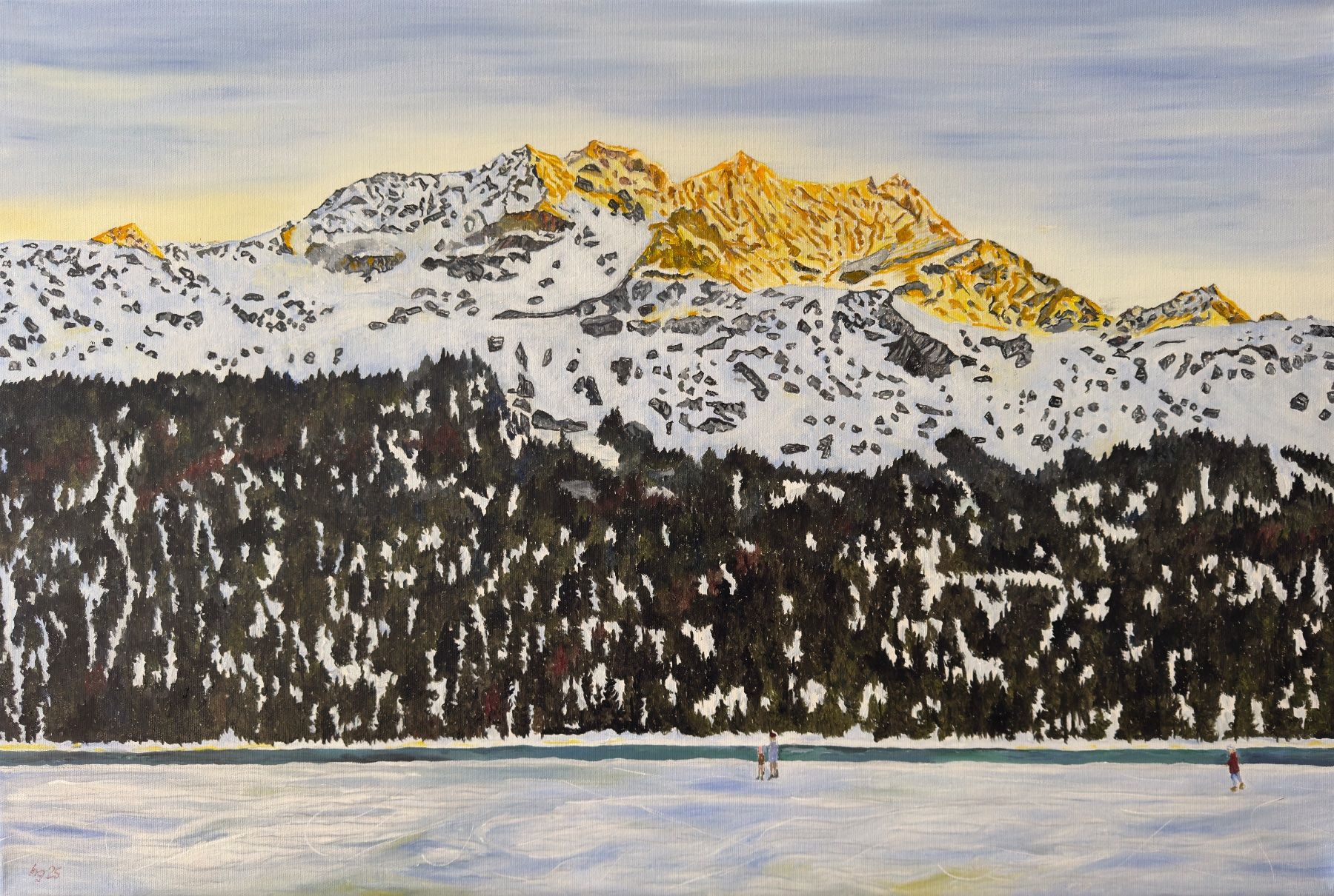 Dipinti: Bündner Bergbild (Ölgemälde) – Nuovo (secondo la descrizione) da Beinwil am See venduto da Bergbilder