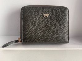 Braun Büffel Portemonnaie Leder Grün NEU