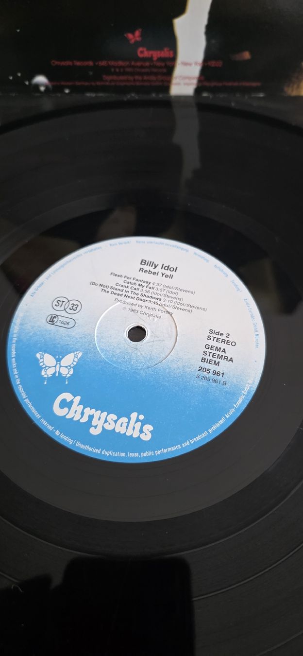 Schallplatten:  Billy Idol Rebel Yell 1983 Vg,Vg – Gebraucht aus Yvonand von RF-VINYL 4