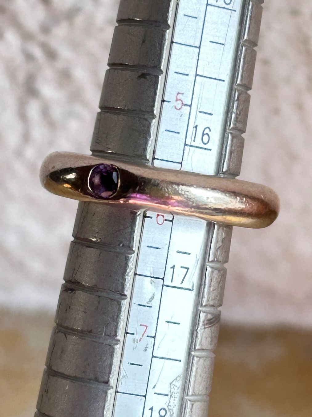Anelli: Silberring mit Amethyst Stein, Grösse 52 – Usato da Dittingen venduto da Bijoubelle 4