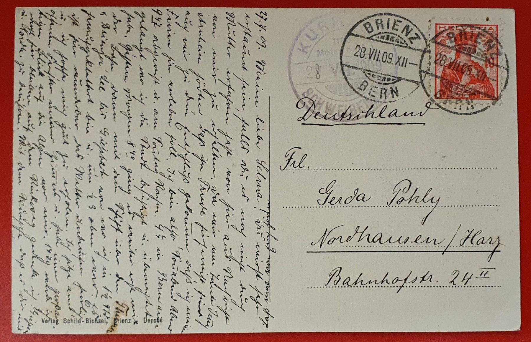 Ansichtskarten: Kurhaus Schweibenalp 1909 – Gebraucht aus Kreuzlingen von Rschweiz1 1