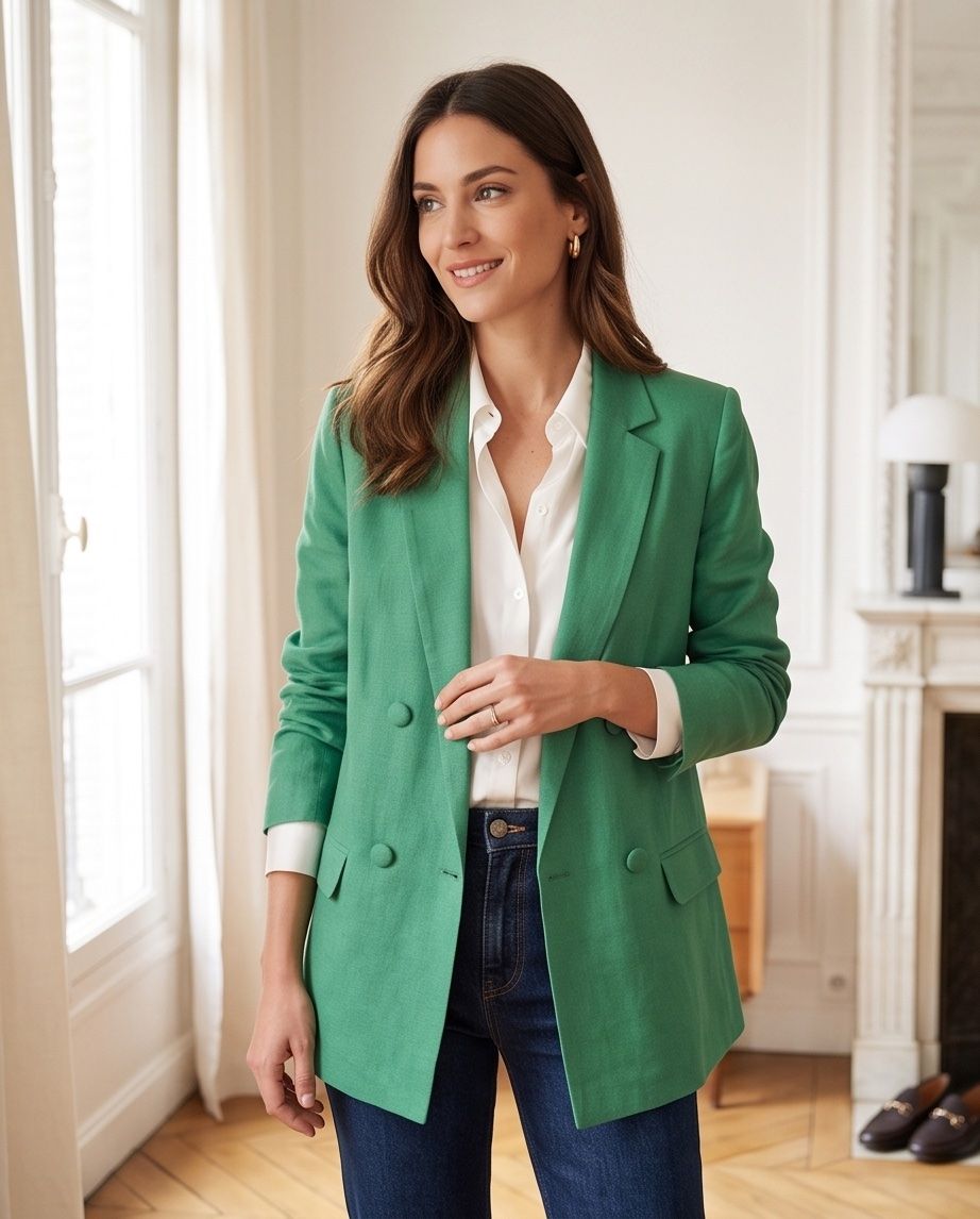 Grace Jacken: Blazer vert lin Grace & Mila - neuf -  taille S & XS – Neu und originalverpackt aus Vuisternens-Romont von gol_xp6p