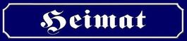 Blechschild - HEIMAT - blau - 46 X 10 CM