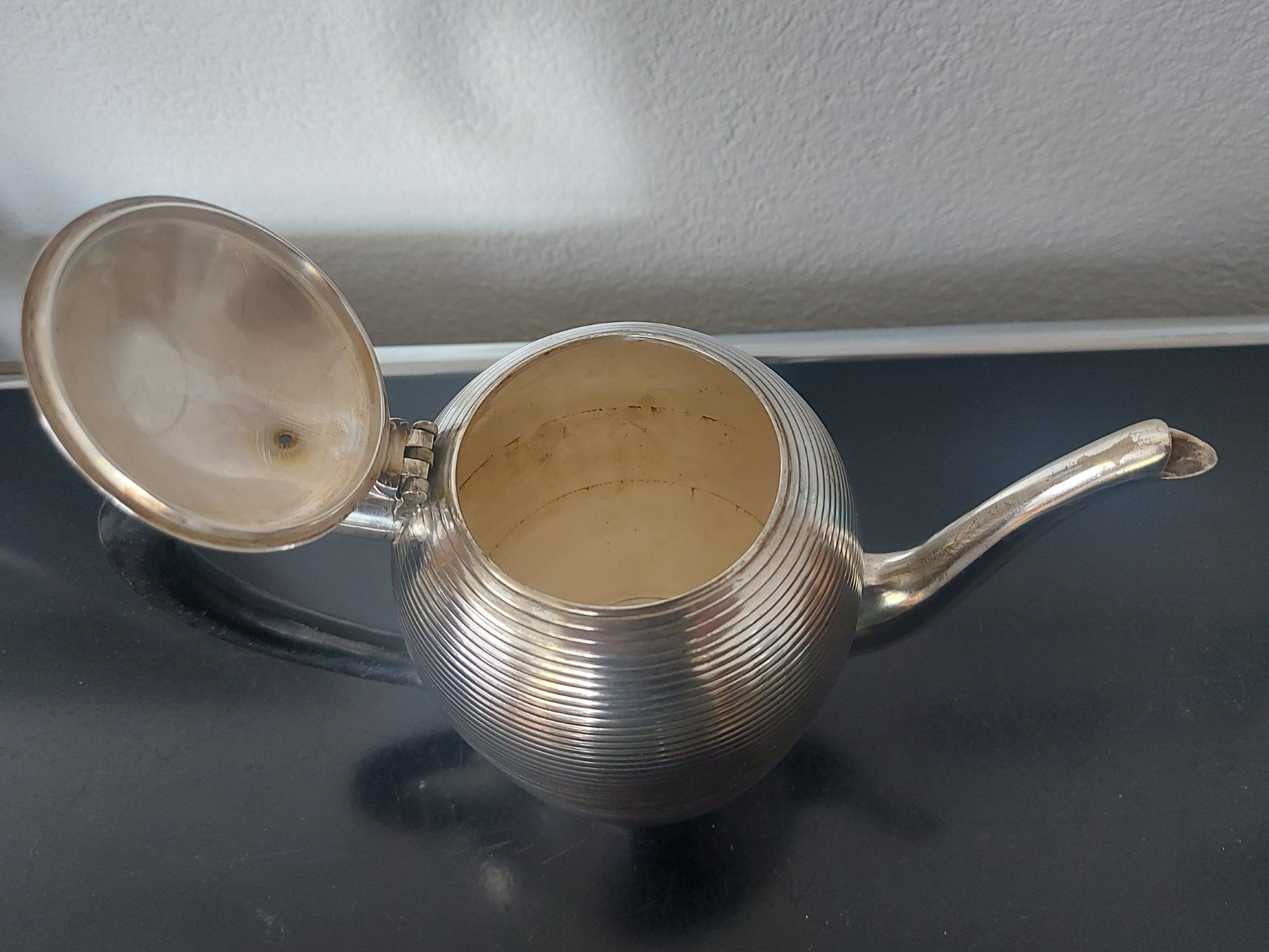 Teiere: Design Kaffeekanne Silber, Ebenholzgriff – Usato da Pfäffikon ZH venduto da eric0113 2