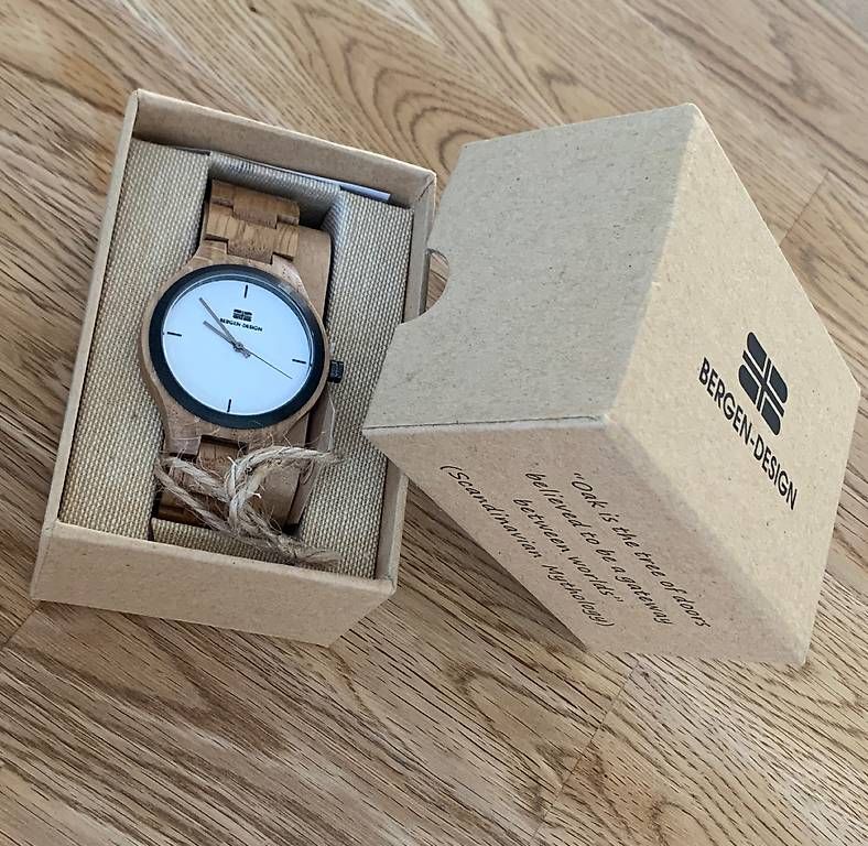 Orologi: Bergen-Design Holzuhr, NEU OVP – Usato da Endingen venduto da gygygy