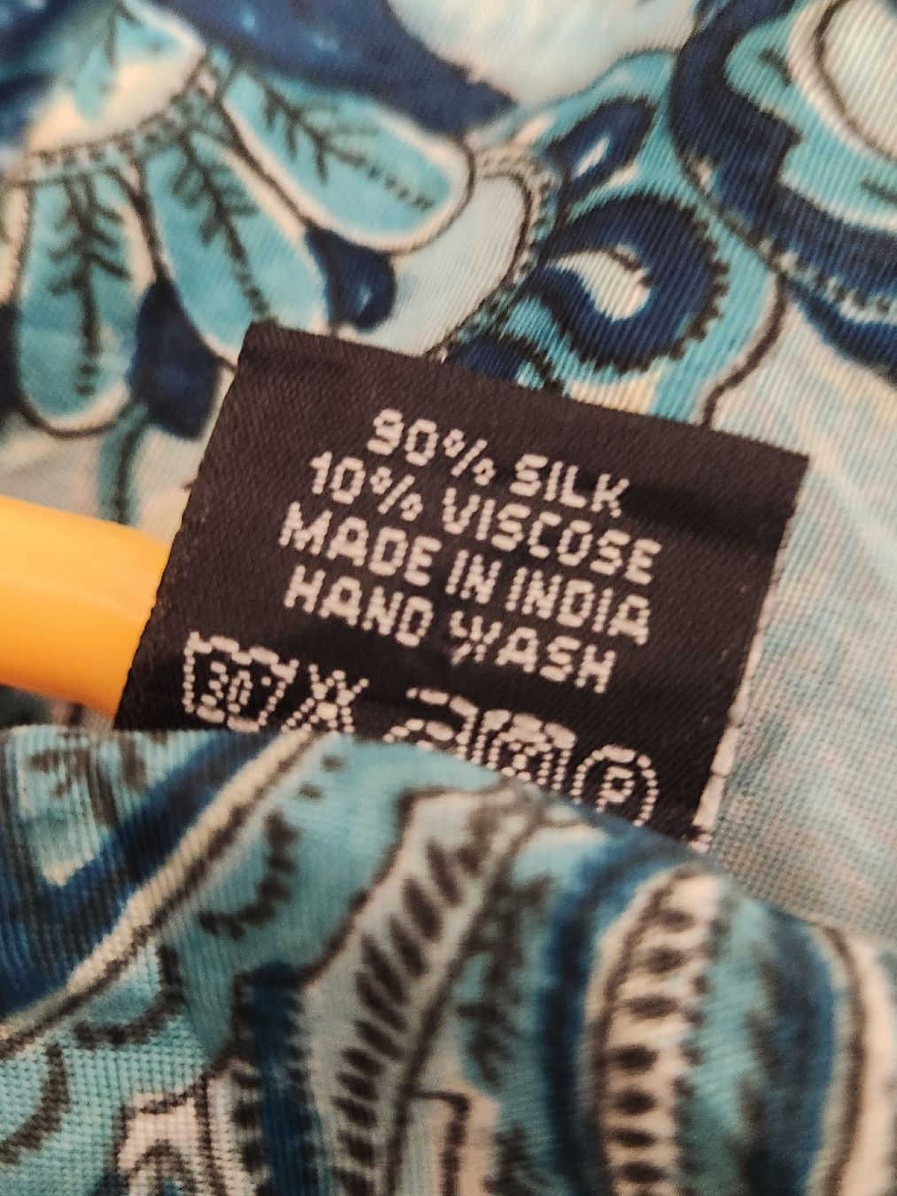 Vestiti: Robe imprimée bleue taille libre 90% soie 10% viscose – Usato da Niedergösgen venduto da Eva2410 2