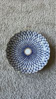 Collectible Lomonosov Plate Cobalt Net Pattern Russia
