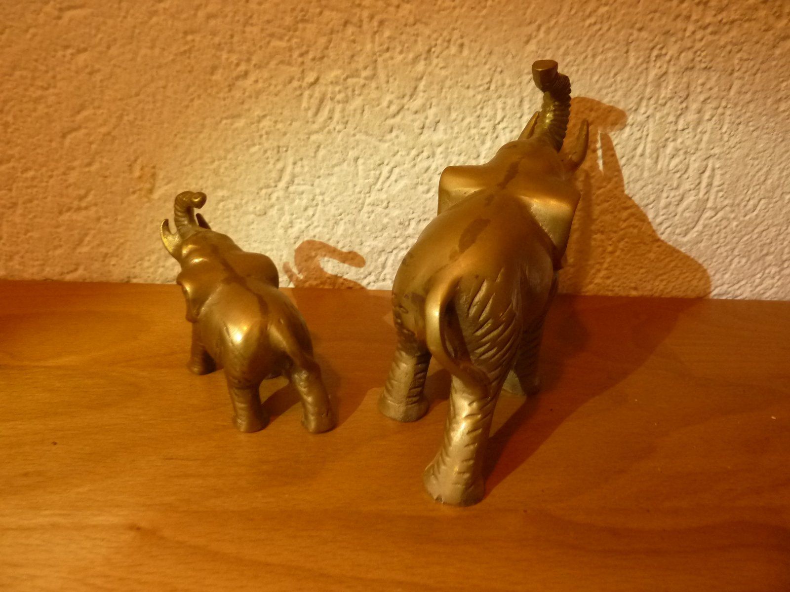 Statuette: Zwei schöne Handgefertigte Elefanten Figuren Messing – Usato da Hochfelden venduto da swissice 3