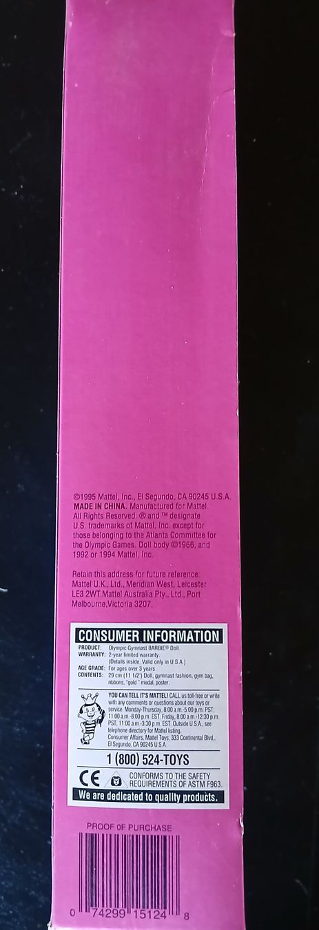 Bambole: Barbie Olympic Gymnast 1995 – Nuovo e nell'imballaggio originale da Wirzweli venduto da Lalumi 2