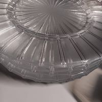7 Stk.grosse schwere Platzteller aus dickem Glas