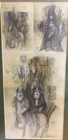 M. Djokovic Tikalo 72x42cm Bleistift + Kreide/Papier surreal
