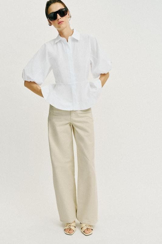 Zara Camicette: ZARA Peplum Bluse Hemdbluse Hemd  Baumwolle Gr.38 – Nuovo (secondo la descrizione) da Rotkreuz venduto da ILURENA 4