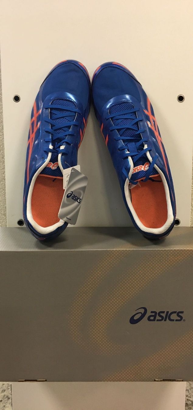 Asics Scarpe da uomo: ASICS HYPER MD 5 Laufschuh Blau/Orange  Gr. 47 – Nuovo e nell'imballaggio originale da Zürich venduto da LIQUIDATOR.CP 1