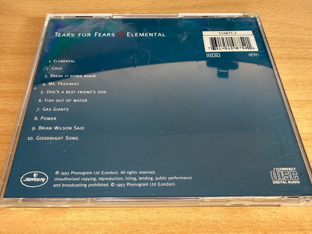 Tears For Fears Elemental Kaufen auf Ricardo