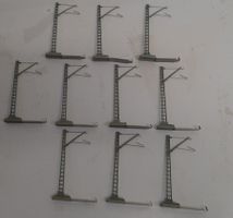 Märklin H0 - 10 x Mast für Fahrleitung - Art. 7009