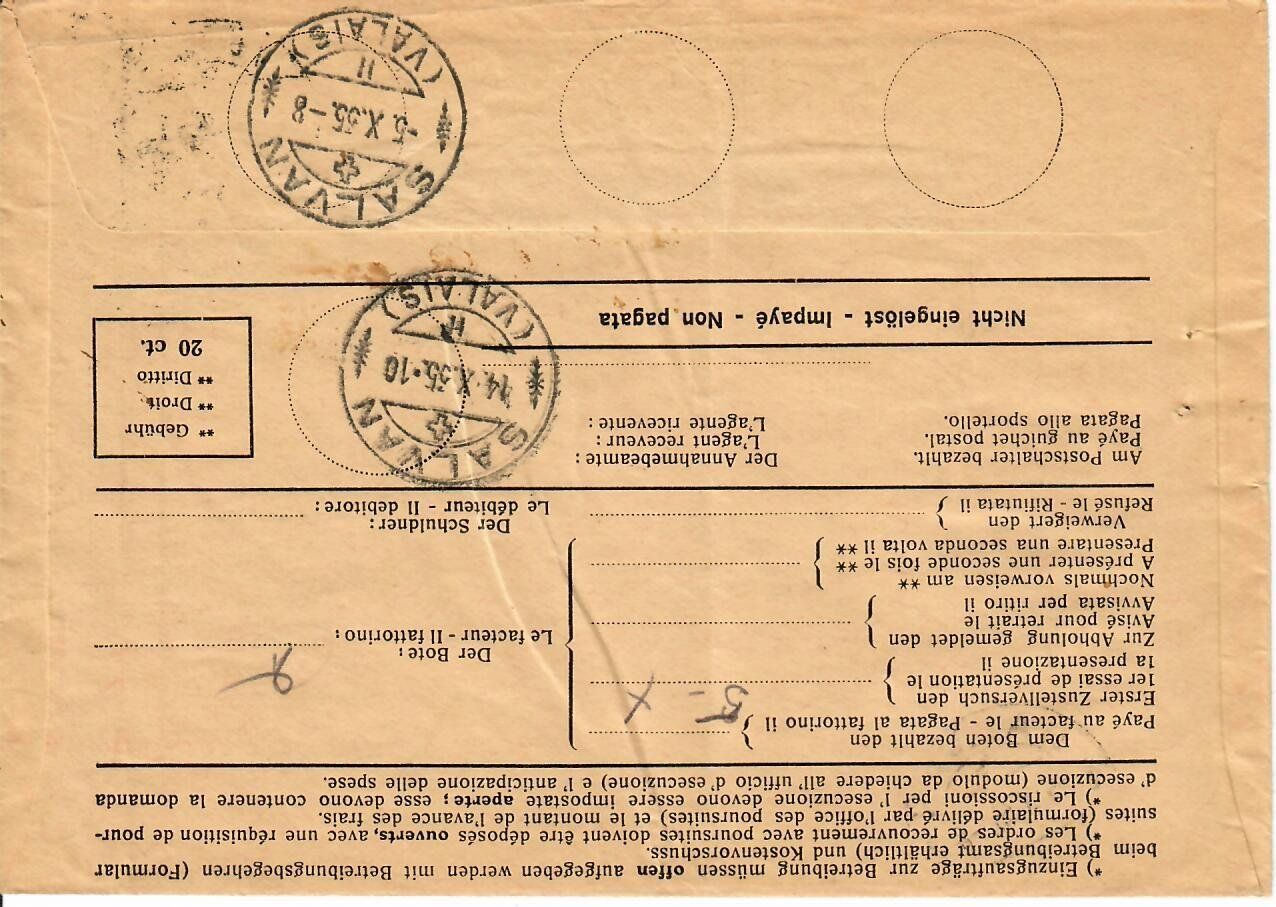 Tutti i francobolli: R - Vevey - Salvan 1935 – Usato da Hochdorf venduto da Ziegel-16 1