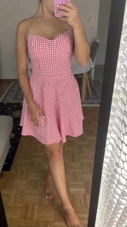 Guess gingham Kleid rosa