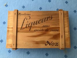 Spirituosen – Holzkiste / Box «Liqueurs Noz» - leer – Vintag