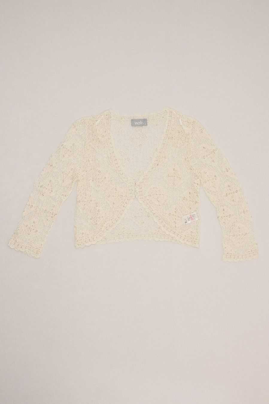 Bolero: Wallis Boléro Crochet Écru Métallisé T. M – Usato da Fribourg venduto da re-fine 1