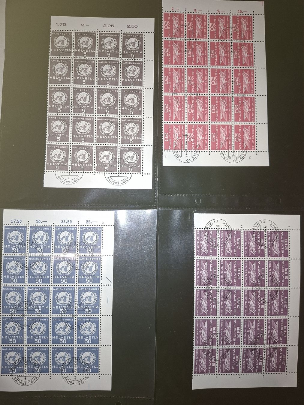 Alle Briefmarken: Genfer Ämter 8 Bogenteile  – Gebraucht aus Balgach von SIMEON27 2