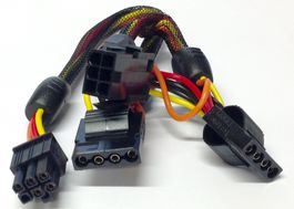 Power Adapter-Kabel PCIe-zu-2xMolex-zu-PCIe