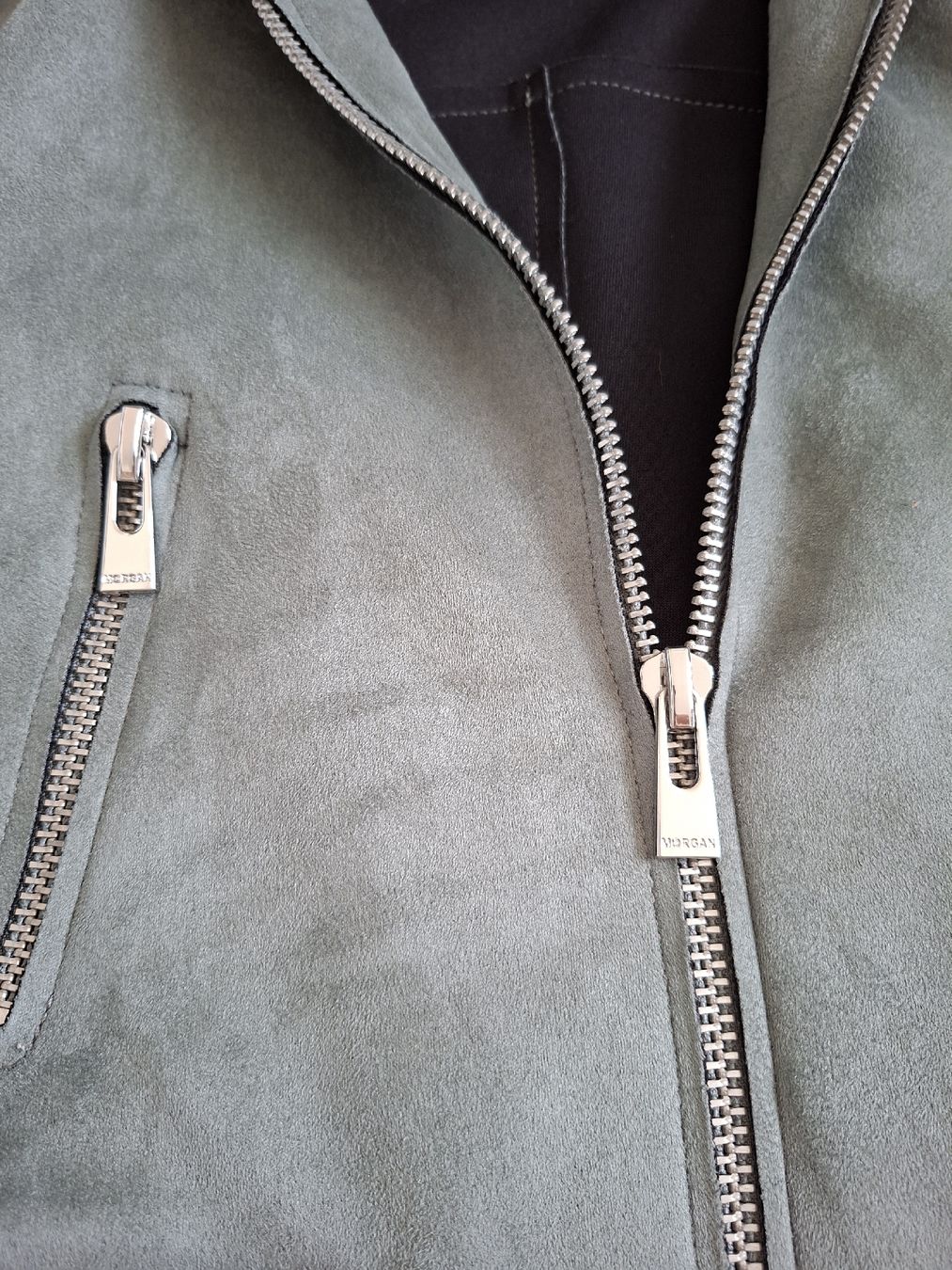 Morgan Jacken: Veste courte Morgan vert aspect daim taille 36  – Gebraucht aus Renens VD von ser_j2fn 4