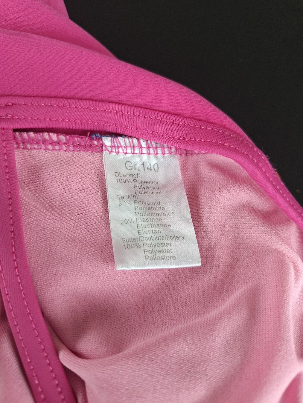 Costumi da bagno & Bikini: Pinker Tankini mit Zickzackmuster, Gr. 140 – Usato da Wilen b. Wollerau venduto da kaffirank 3