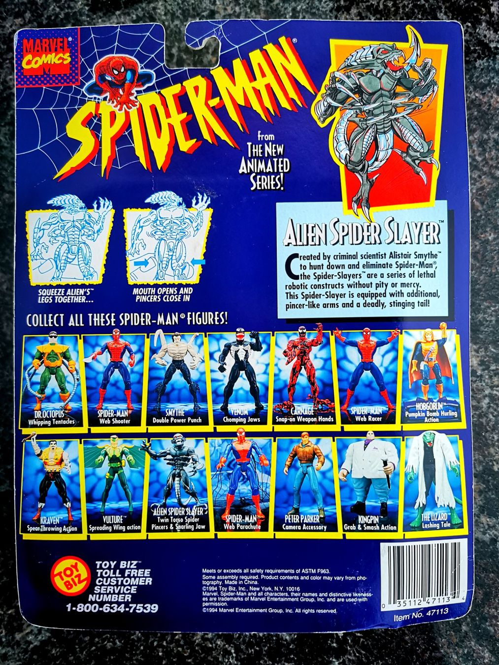 Marvel Figuren: Spider Slayer 1994 Spiderman Nostalgie Action Figur Marvel – Neu und originalverpackt aus Rorschach von Actionvintage789 1