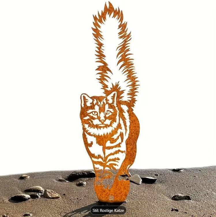 Insegne: Schild Katze rostig – Nuovo e nell'imballaggio originale da Gerlafingen venduto da Tsuru