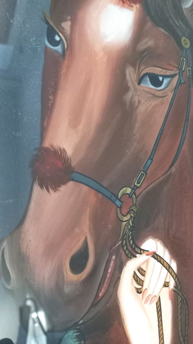 Gemälde: Alte chinesische Hinterglasmalerei, handgemalt – Gebraucht aus Bévilard von Orscha 3