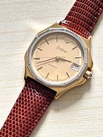 Zodiac Quartz Vintage Uhr,  Lederarmband