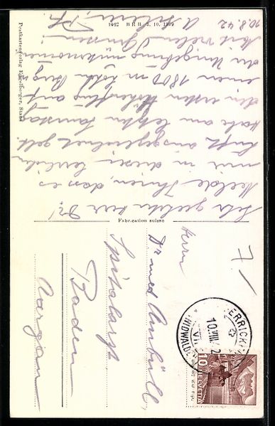 Cartoline postali: Niederrickenbach, Blick nach dem Ort mit – Usato da Berlin venduto da bartko-reher 1