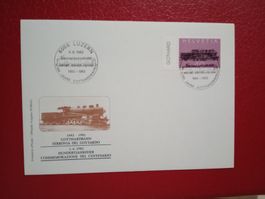 Sonderbrief 100 Jahre Gotthard Bahn Stempel Luzern 1982