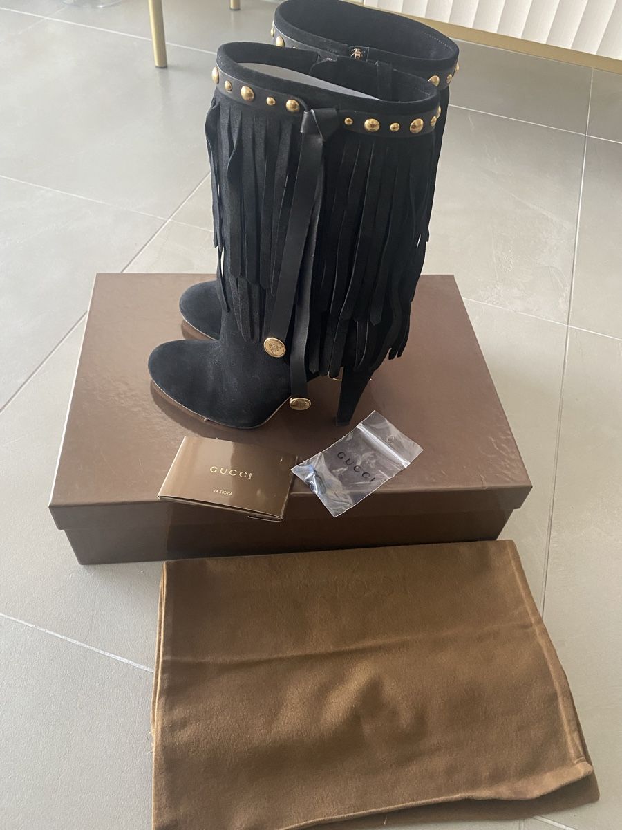 Gucci Scarpe da donna: Gucci stivaletti con frange – Usato da Mendrisio venduto da SGR85 8