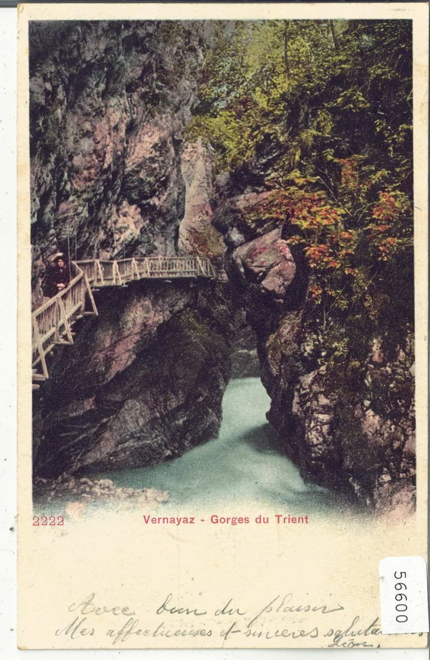 Ansichtskarten: Vernayaz - Gorges du Trient - Litho – Gebraucht aus Ettingen von Kartenplanet
