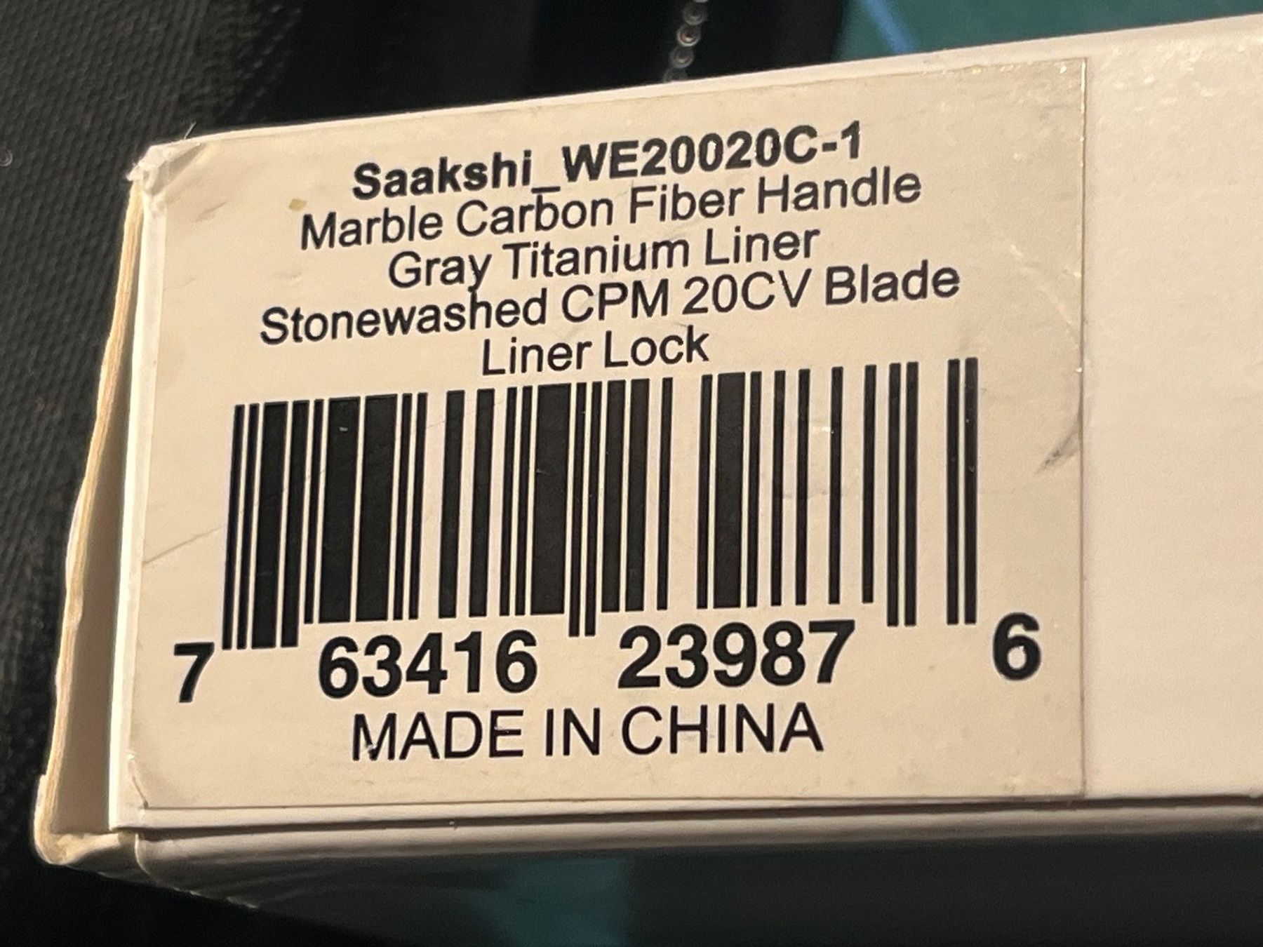 Taschenmesser: WE Knife Saakshi Stonewashed, Carbonfiber Taschenmesser Neu – Neu und originalverpackt aus St. Niklaus VS von wildholzmann 7